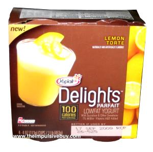 1 container (113 g) Delights Parfait Lowfat Yogurt - Lemon Torte