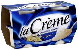 1 container (113 g) La Creme Vanilla Yogurt