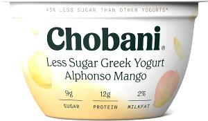 1 container (150 g) Less Sugar Greek Yogurt Alphonso Mango