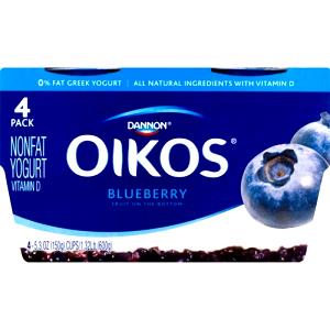 1 container (150 g) Oikos Fruit on The Bottom Nonfat Greek Yogurt - Blackberry