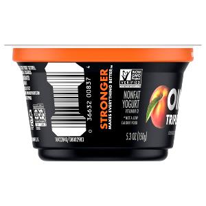 1 container (150 g) Oikos Fruit on The Bottom Nonfat Greek Yogurt - Peach