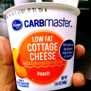 1 container (160 g) CARBmaster Low Fat Cottage Cheese Peach