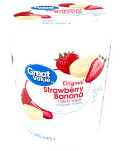 1 container (170 g) Blended Strawberry Banana Lowfat Yogurt