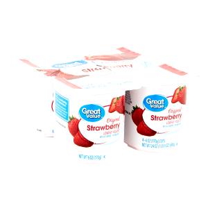 1 container (170 g) Blended Strawberry Lowfat Yogurt