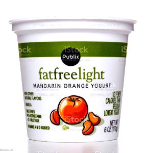 1 container (170 g) Fat Free Light Mandarin Orange Yogurt