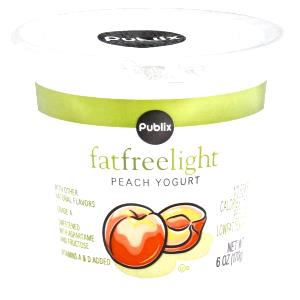 1 container (170 g) Fat Free Light Peach Yogurt