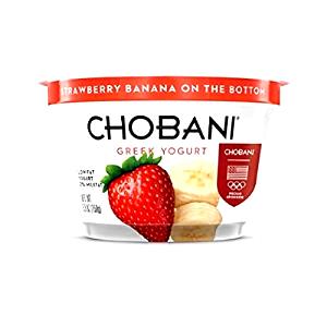 1 container (170 g) Nonfat Yogurt Strawberry Banana No Sugar Added