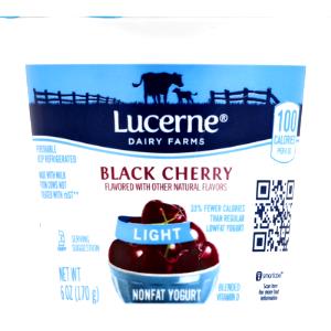 1 container (6 oz) Fat Free Light Yogurt - Black Cherry