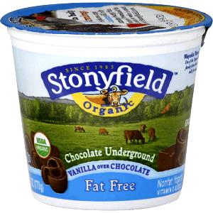 1 container (6 oz) Organic Fat Free Chocolate Underground Yogurt