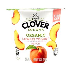 1 container (6 oz) Organic Lowfat Peach Yogurt