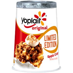 1 container (6 oz) Original 99% Fat Free Yogurt - Apple Crisp