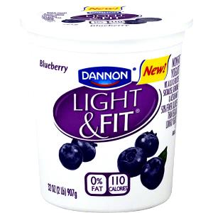 1 container (8 oz) Light Fat Free Blueberry Yogurt