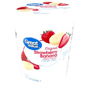 1 container (8 oz) Nonfat Strawberry Banana Yogurt