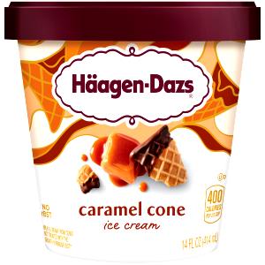 1 container (99 g) Low Fat Ice Cream Cups - Caramel Cone