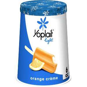 1 Container Light Orange Creme Yogurt