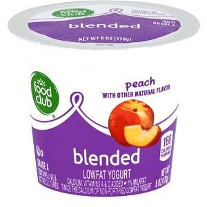 1 container Lowfat Blended Peach Yogurt