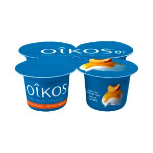 1 Container Oikos, Greek Yogurt, Single Serve, Fat Free Apricot-Mango