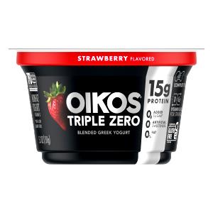 1 Container Oikos, Greek Yogurt, Single Serve, Traditional Strawberry