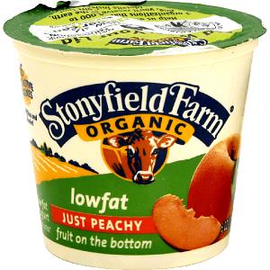 1 container Organic Lowfat Just Peachy Yogurt