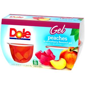 1 container Peaches in Strawberry Gel