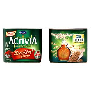 1 Container Yogurt, Activia Breakfast Blend, Maple & Brown Sugar