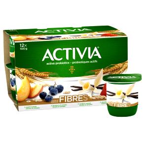 1 Container Yogurt, Activia Fiber, Peach & Cereal