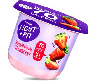 1 Container Yogurt, Light, Strawberry, Fat Free