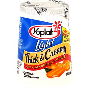 1 Container Yogurt, Light, Thick & Creamy, Orange Creme