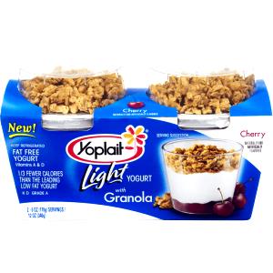 1 Container Yogurt W/Granola, Cherry, Lowfat