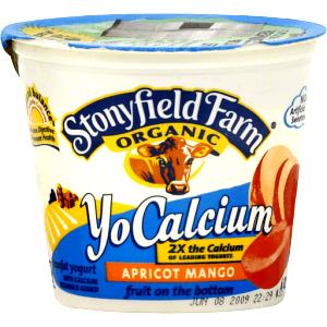 1 Container Yogurt, Yocalcium, Apricot Mango