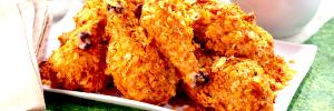 1 Cubic Inch Boneless Baked or Fried Coated Chicken Drumstick Skinless (Coating Eaten)