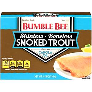 1 Cubic Inch Boneless Smoked Trout