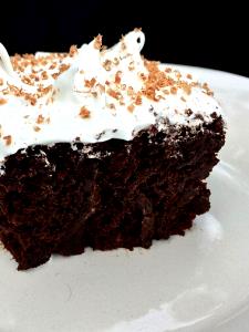 1 Cubic Inch Chocolate Cake with Mayonnaise or Salad Dressing without Icing