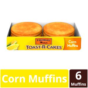 1 Cubic Inch Toasted Round Stick Cornbread Muffin