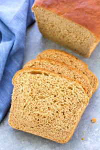 1 Cubic Inch Toasted Whole Wheat Bread (Home Recipe or Bakery)