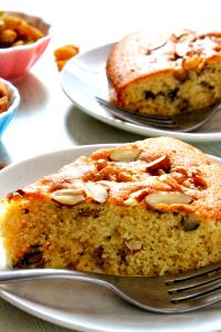 1 Cubic Inch Whole Wheat Cake with Fruit and Nuts without Icing