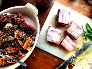 1 Cubic Inch, With Bone Cooked (yield After Bone Removed) Beef Shortribs