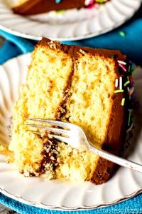 1 Cubic Inch Yellow Cake without Icing (Home Recipe or Purchased)