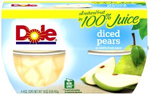 1 cup (113 g) Diced Pears in 100% Juice