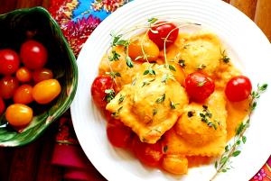 1 cup (114 g) Spinach and Three Cheese Ravioli