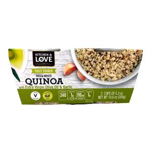 1 cup (124 g) White Quinoa (with Extra Virgin Olive Oil, Sea Salt, and Black Pepper)