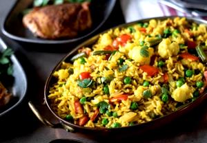 1 cup (140 g) Basmati Rice Pilaf with Vegetables