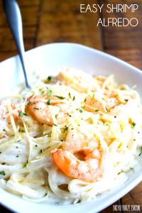 1 cup (201 g) Shrimp Alfredo