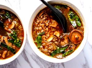 1 cup (227 g) Mushroom Barley Soup