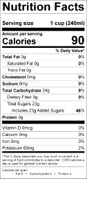 1 cup (240 ml) Sweet Iced Tea