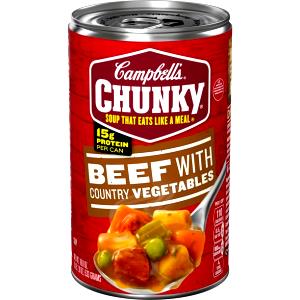 1 cup (245 g) Chunky Beef with Vegetable Soup