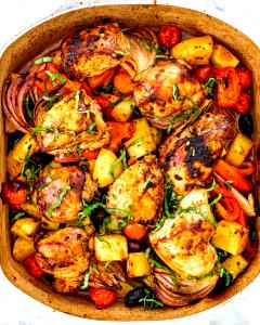 1 cup (250 ml) Roasted Chicken with Grilled Vegetables