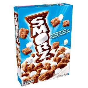 1 cup (30 g) Smorz Crunchy Graham wrapped in Rich Chocolatey Coating with Marshmallows Cereal