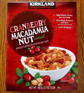 1 cup (8 oz) Cranberry Macadamia Nut Cereal