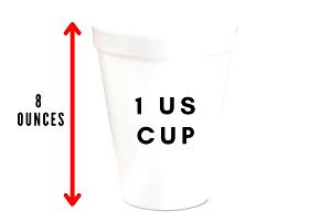 1 cup (8 oz) Water